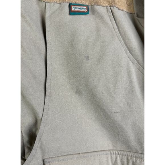 Remington Hunting Shooting Jacket Cordura Plaid‎ Lined Suede Leather Vintage XL - Picture 5 of 8